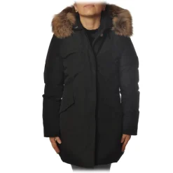 Woolrich Jackets-- Artic Parka With Racoon Fur - Black - Jacket - Luxury Exclusive Collection - Avvenice
