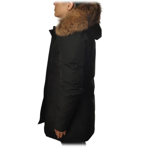 Woolrich Jackets-- Artic Parka With Racoon Fur - Black - Jacket - Luxury Exclusive Collection - Avvenice