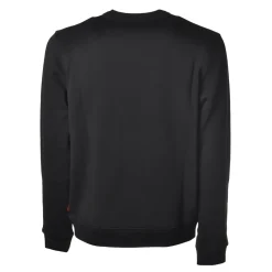 Woolrich Sweatshirts-- Crewneck Sweatshirt with Logo - Blue - Luxury Exclusive Collection - Avvenice