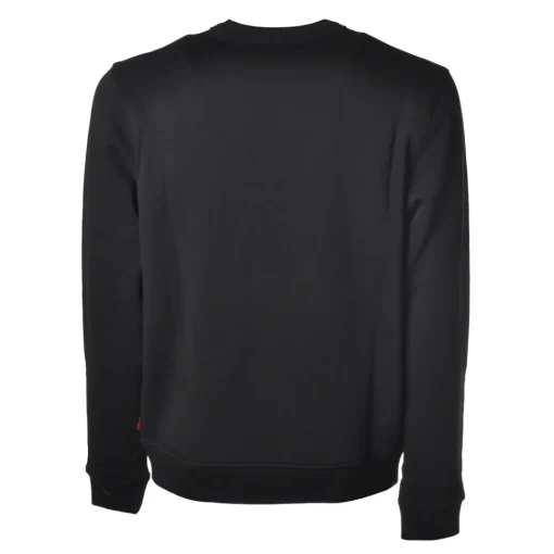 Woolrich Sweatshirts-- Crewneck Sweatshirt with Logo - Blue - Luxury Exclusive Collection - Avvenice
