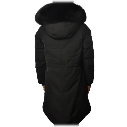 Woolrich Jackets-- Keystone Parka with Hood plus Tone-on-tone Edged Fur- Black - Jacket - Luxury Exclusive Collection - Avvenice