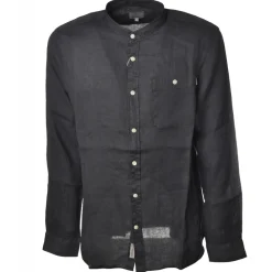 Woolrich Shirts-- Korean Collar Shirt - Blue - Shirt - Luxury Exclusive Collection - Avvenice