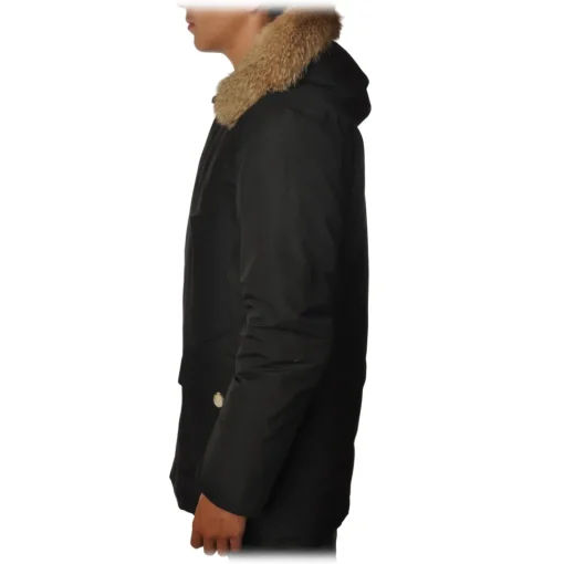 Woolrich Jackets-- Long Artic Parka DF with Fur-trimmed Hood- Black - Jacket - Luxury Exclusive Collection - Avvenice