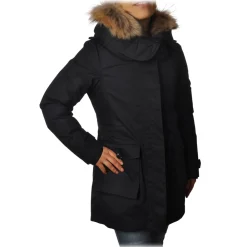 Woolrich Jackets-- Long Parka with Internal Padding - Blue - Jacket - Luxury Exclusive Collection - Avvenice