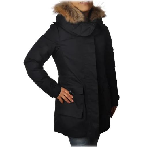 Woolrich Jackets-- Long Parka with Internal Padding - Blue - Jacket - Luxury Exclusive Collection - Avvenice