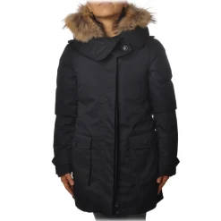 Woolrich Jackets-- Long Parka with Internal Padding - Blue - Jacket - Luxury Exclusive Collection - Avvenice