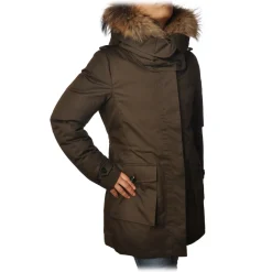 Woolrich Jackets-- Parka Down Jacket Scarlett - Military Green - Jacket - Luxury Exclusive Collection - Avvenice