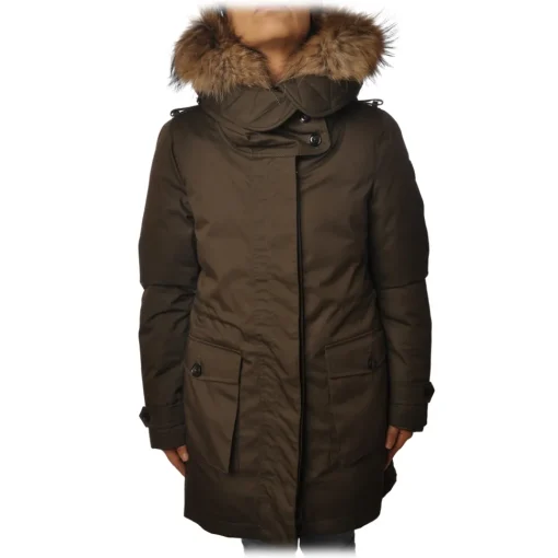 Woolrich Jackets-- Parka Down Jacket Scarlett - Military Green - Jacket - Luxury Exclusive Collection - Avvenice
