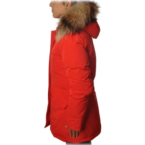 Woolrich Jackets-- Parka With Detachable Fur - Red - Jacket - Luxury Exclusive Collection - Avvenice