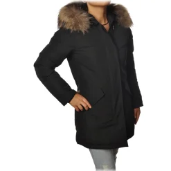 Woolrich Jackets-- Parka With Detachable Fur - Black - Jacket - Luxury Exclusive Collection - Avvenice