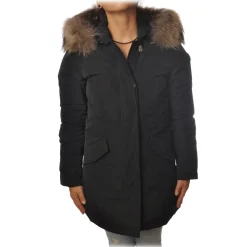 Woolrich Jackets-- Parka With Detachable Fur - Black - Jacket - Luxury Exclusive Collection - Avvenice
