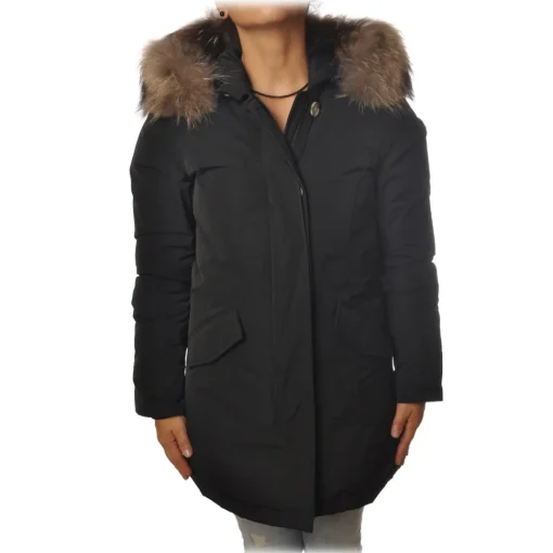 Woolrich Jackets-- Parka With Detachable Fur - Black - Jacket - Luxury Exclusive Collection - Avvenice