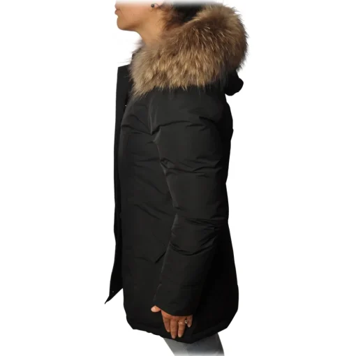 Woolrich Jackets-- Parka With Detachable Fur - Black - Jacket - Luxury Exclusive Collection - Avvenice