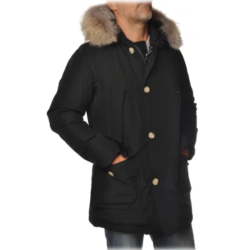 Woolrich Jackets-- Parka With Detachable Fur - Black - Jacket - Luxury Exclusive Collection - Avvenice