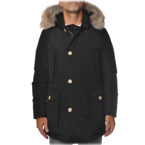 Woolrich Jackets-- Parka With Detachable Fur - Black - Jacket - Luxury Exclusive Collection - Avvenice