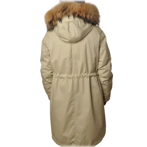 Woolrich Jackets-- Parka with Fur-Trimmed Hood - Cream - Jacket - Luxury Exclusive Collection - Avvenice