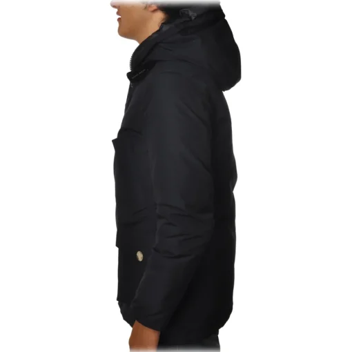 Woolrich Jackets-- Parka with Hood and Technical Fabric - Blue - Jacket - Luxury Exclusive Collection - Avvenice