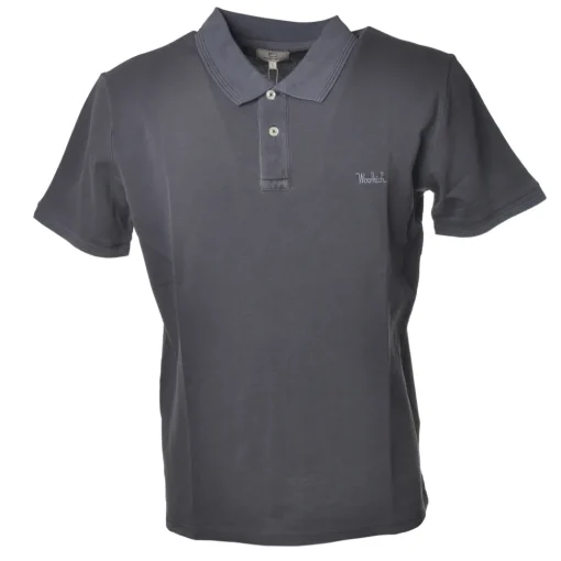 Woolrich T-shirt-- Polo Shirt With Logo - Blue - T-Shirt - Luxury Exclusive Collection - Avvenice