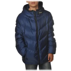 Woolrich Jackets-- Short Down Hooded Jacket Chevron  - Aviation - Jacket - Luxury Exclusive Collection - Avvenice