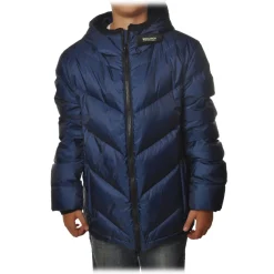 Woolrich Jackets-- Short Down Hooded Jacket Chevron  - Aviation - Jacket - Luxury Exclusive Collection - Avvenice