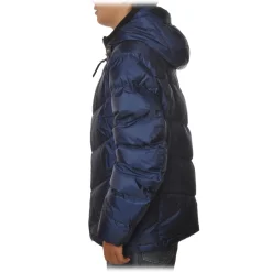 Woolrich Jackets-- Short Down Hooded Jacket Chevron  - Aviation - Jacket - Luxury Exclusive Collection - Avvenice