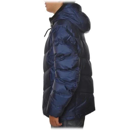 Woolrich Jackets-- Short Down Hooded Jacket Chevron  - Aviation - Jacket - Luxury Exclusive Collection - Avvenice