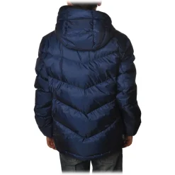 Woolrich Jackets-- Short Down Hooded Jacket Chevron  - Aviation - Jacket - Luxury Exclusive Collection - Avvenice