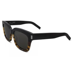 Yves Saint Laurent Eyewear Sunglasses & Eyewear-Yves Saint Laurent - Bold SL1 Sunglasses with Square Thick Frames and Nylon Lenses Black and Havana - Saint Laurent Eyewear - Avvenice