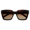 Yves Saint Laurent Eyewear Sunglasses & Eyewear-Yves Saint Laurent - Bold SL1 Sunglasses with Square Thick Brown Frames and Nylon Gradient Lenses- Saint Laurent Eyewear - Avvenice