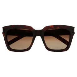 Yves Saint Laurent Eyewear Sunglasses & Eyewear-Yves Saint Laurent - Bold SL1 Sunglasses with Square Thick Brown Frames and Nylon Gradient Lenses- Saint Laurent Eyewear - Avvenice