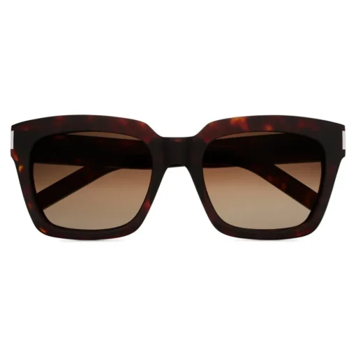 Yves Saint Laurent Eyewear Sunglasses & Eyewear-Yves Saint Laurent - Bold SL1 Sunglasses with Square Thick Brown Frames and Nylon Gradient Lenses- Saint Laurent Eyewear - Avvenice