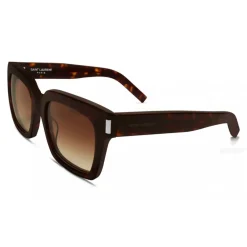 Yves Saint Laurent Eyewear Sunglasses & Eyewear-Yves Saint Laurent - Bold SL1 Sunglasses with Square Thick Brown Frames and Nylon Gradient Lenses- Saint Laurent Eyewear - Avvenice