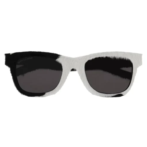 Yves Saint Laurent Eyewear Sunglasses & Eyewear-Yves Saint Laurent - Classic SL 51 Sunglasses in Black and White Calfskin - Sunglasses - Saint Laurent Eyewear - Avvenice