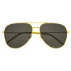 Yves Saint Laurent Eyewear Sunglasses & Eyewear-Yves Saint Laurent - Classic SL 11 Aviator Sunglasses with Double Metal Bridge - Brown - Saint Laurent Eyewear - Avvenice