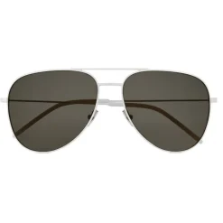 Yves Saint Laurent Eyewear Sunglasses & Eyewear-Yves Saint Laurent - Classic SL 11 Aviator Sunglasses with Double Metal Bridge - White - Saint Laurent Eyewear - Avvenice
