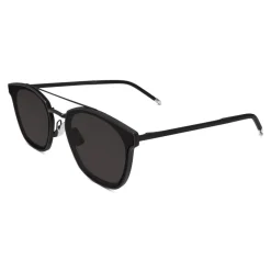 Yves Saint Laurent Eyewear Sunglasses & Eyewear-Yves Saint Laurent - Classic SL 28 Metal Sunglasses with Rounded Square Frame - Black Matt - Saint Laurent Eyewear - Avvenice
