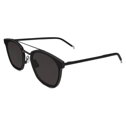 Yves Saint Laurent Eyewear Sunglasses & Eyewear-Yves Saint Laurent - Classic SL 28 Metal Sunglasses with Rounded Square Frame - Black Matt - Saint Laurent Eyewear - Avvenice