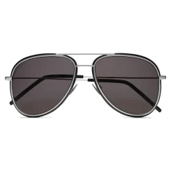 Yves Saint Laurent Eyewear Sunglasses & Eyewear-Yves Saint Laurent - Classic SL 294 Aviator Sunglasses with Double Metal Bridge - Silver - Saint Laurent Eyewear - Avvenice