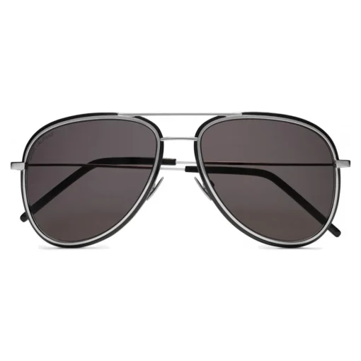 Yves Saint Laurent Eyewear Sunglasses & Eyewear-Yves Saint Laurent - Classic SL 294 Aviator Sunglasses with Double Metal Bridge - Silver - Saint Laurent Eyewear - Avvenice