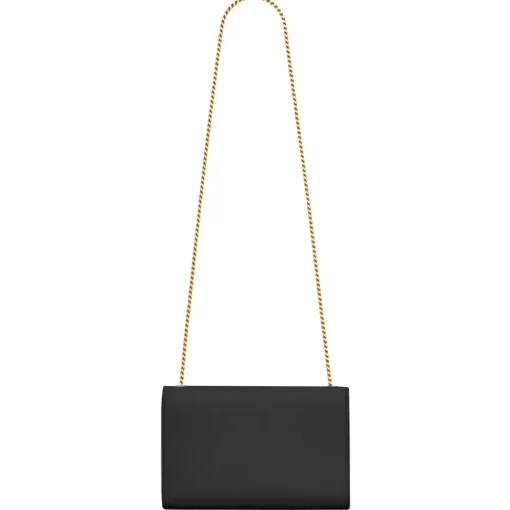 Yves Saint Laurent Bags-- Kate Medium in Grain de Poudre Embossed Leather - Black Light Bronze - Saint Laurent Exclusive Collection - Avvenice