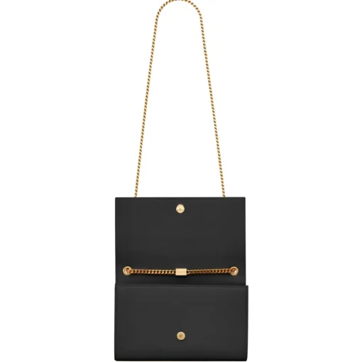 Yves Saint Laurent Bags-- Kate Medium in Grain de Poudre Embossed Leather - Black Light Bronze - Saint Laurent Exclusive Collection - Avvenice