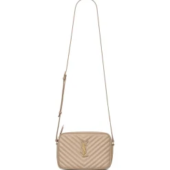 Yves Saint Laurent Bags-- Lou Camera Bag in Quilted Leather - Dark Beige - Saint Laurent Exclusive Collection - Avvenice