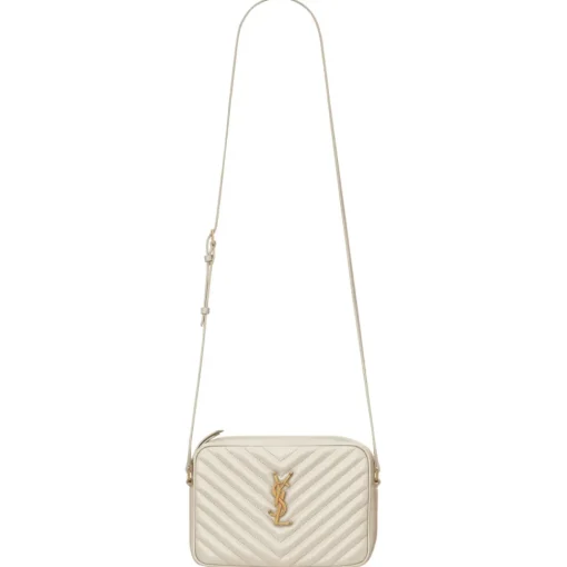 Yves Saint Laurent Bags-- Lou Camera Bag in Quilted Leather - Creme Soft - Saint Laurent Exclusive Collection - Avvenice