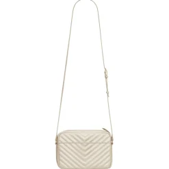 Yves Saint Laurent Bags-- Lou Camera Bag in Quilted Leather - Creme Soft - Saint Laurent Exclusive Collection - Avvenice