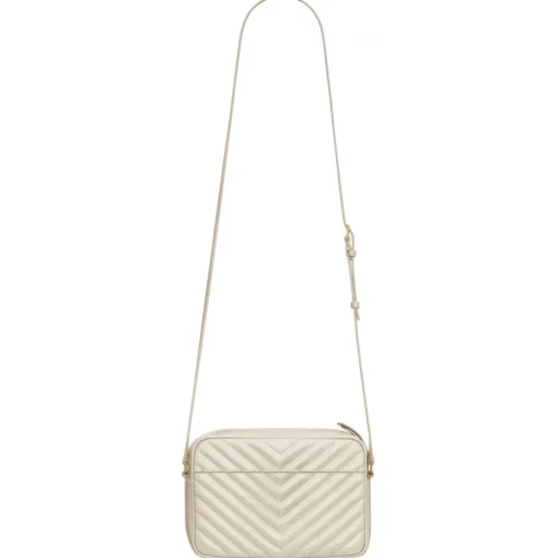 Yves Saint Laurent Bags-- Lou Camera Bag in Quilted Leather - Creme Soft - Saint Laurent Exclusive Collection - Avvenice