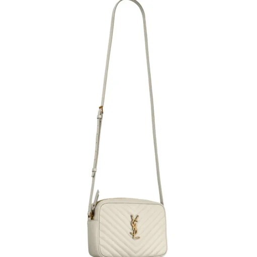 Yves Saint Laurent Bags-- Lou Camera Bag in Quilted Leather - Creme Soft - Saint Laurent Exclusive Collection - Avvenice