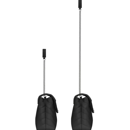 Yves Saint Laurent Bags-- Loulou Small in Quilted Leather - Black - Saint Laurent Exclusive Collection - Avvenice