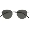 Yves Saint Laurent Eyewear Sunglasses & Eyewear-Yves Saint Laurent - New Wave SL 299 Sunglasses Round - Black Silver - Saint Laurent Eyewear - Avvenice