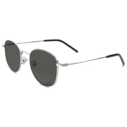 Yves Saint Laurent Eyewear Sunglasses & Eyewear-Yves Saint Laurent - New Wave SL 299 Sunglasses Round - Black Silver - Saint Laurent Eyewear - Avvenice