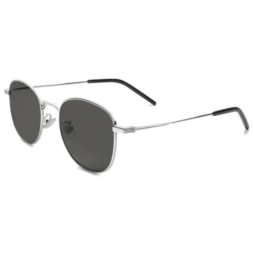 Yves Saint Laurent Eyewear Sunglasses & Eyewear-Yves Saint Laurent - New Wave SL 299 Sunglasses Round - Black Silver - Saint Laurent Eyewear - Avvenice